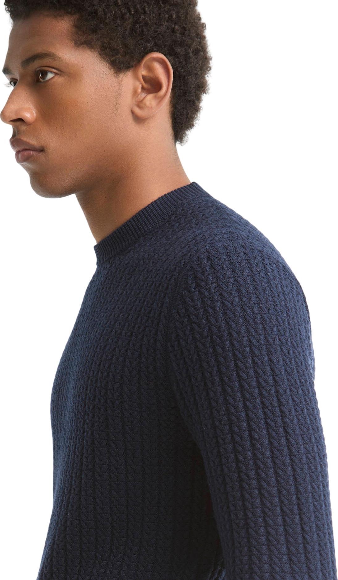 Numéro de l'image de la galerie de produits 3 pour le produit Chandail à col rond en tricot Herringbone - Homme