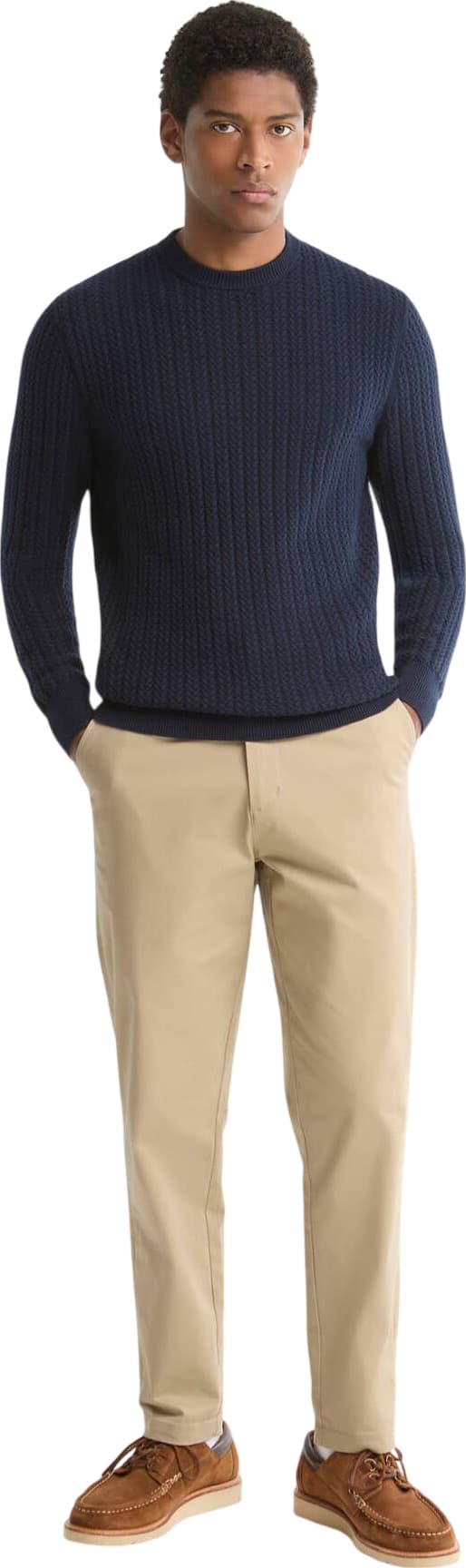 Numéro de l'image de la galerie de produits 4 pour le produit Chandail à col rond en tricot Herringbone - Homme