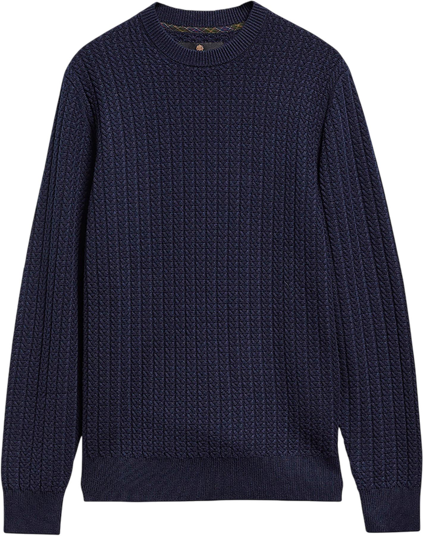Product image for Herringbone Knitted Crew Neck Jumper - Men's