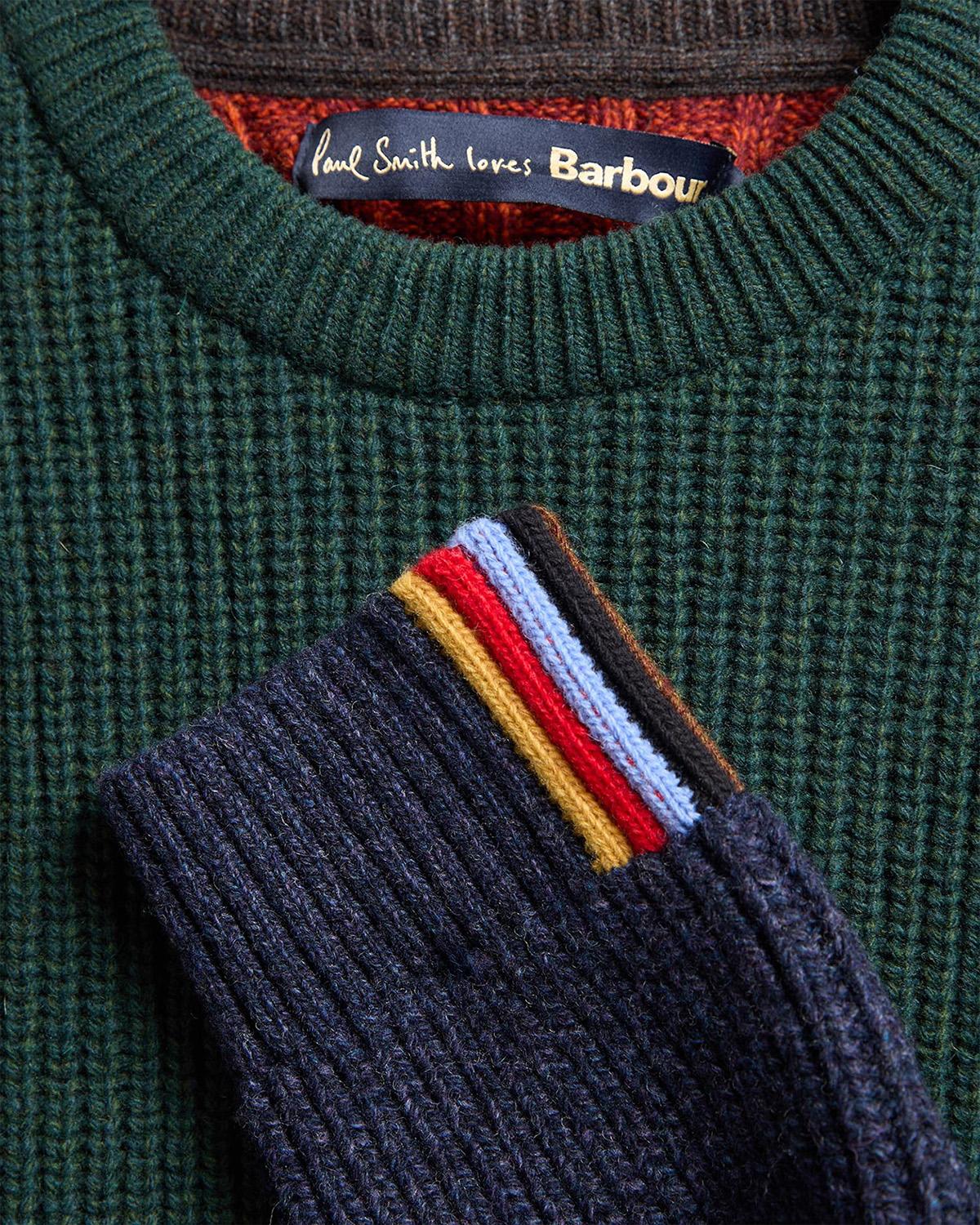 Product gallery image number 6 for product Barbour x Paul Smith Cable Tyne Sweater - Men's
