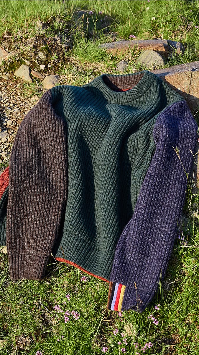 Product gallery image number 8 for product Barbour x Paul Smith Cable Tyne Sweater - Men's