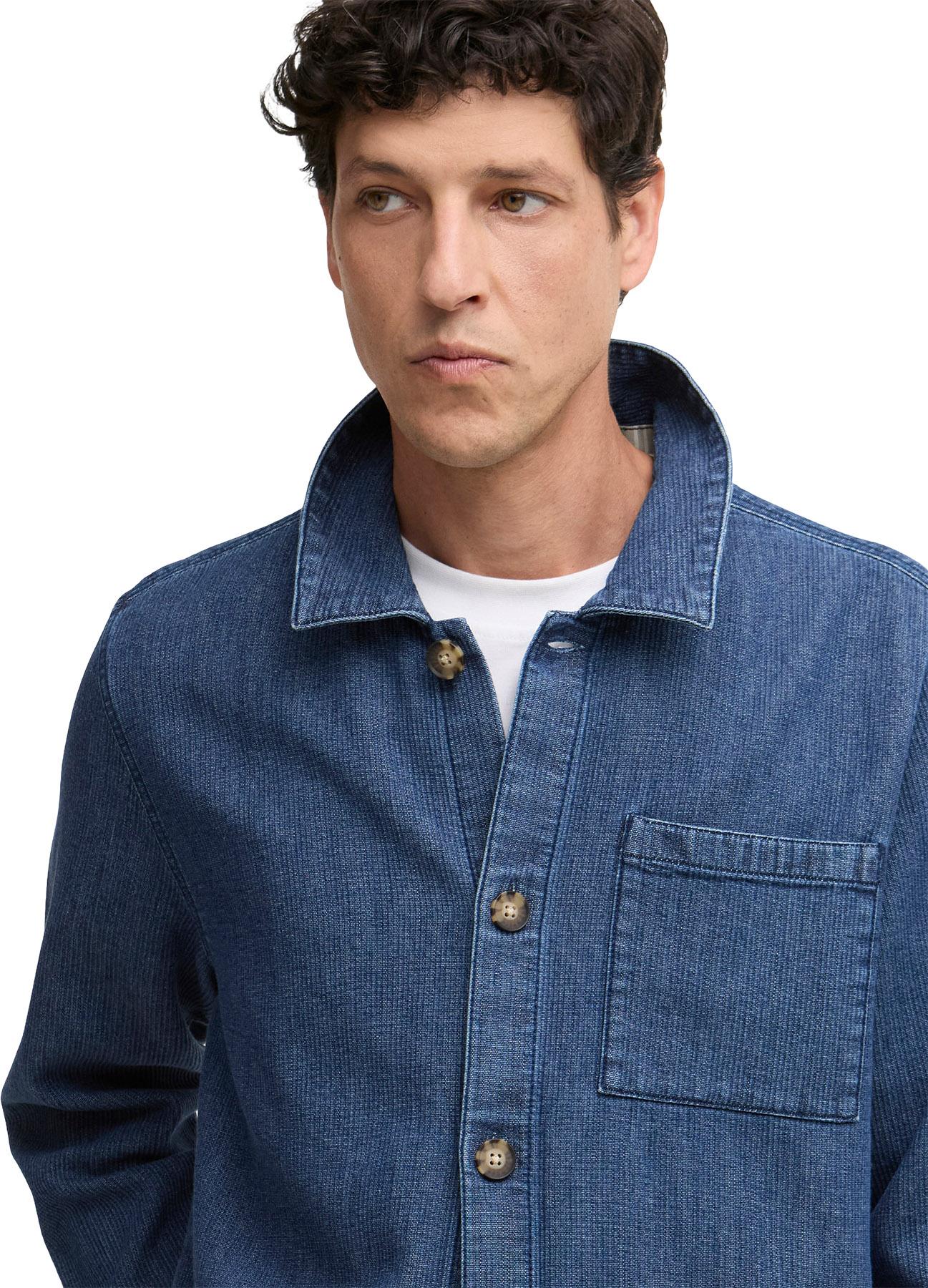 Product gallery image number 4 for product Aickmen Textured Denim Overshirt - Men's