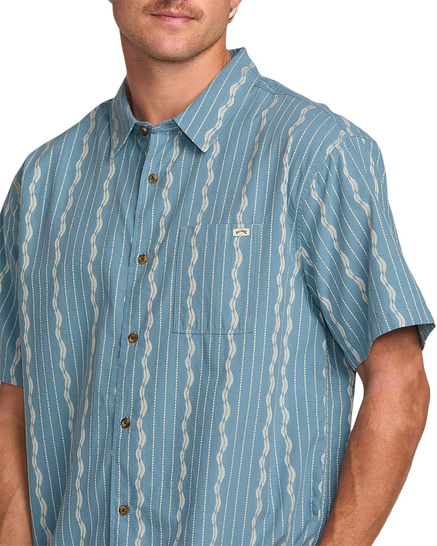 Product gallery image number 3 for product Chemise à manches courtes en jacquard Sundays - Homme