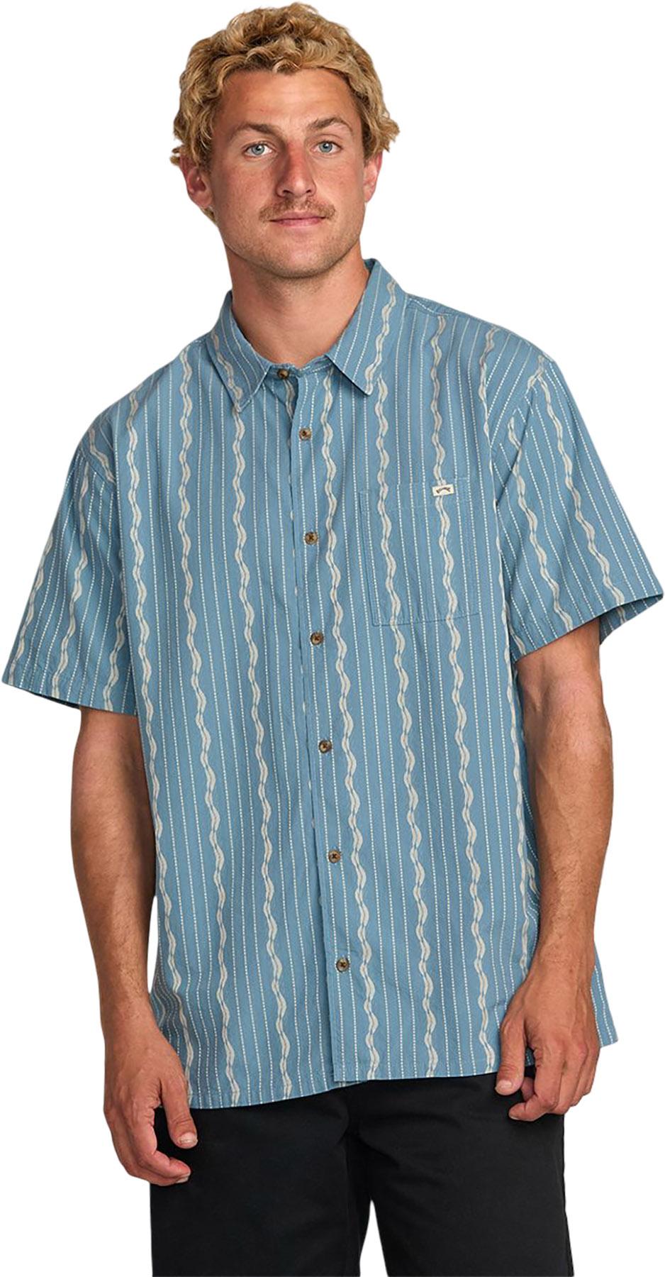 Product gallery image number 4 for product Chemise à manches courtes en jacquard Sundays - Homme