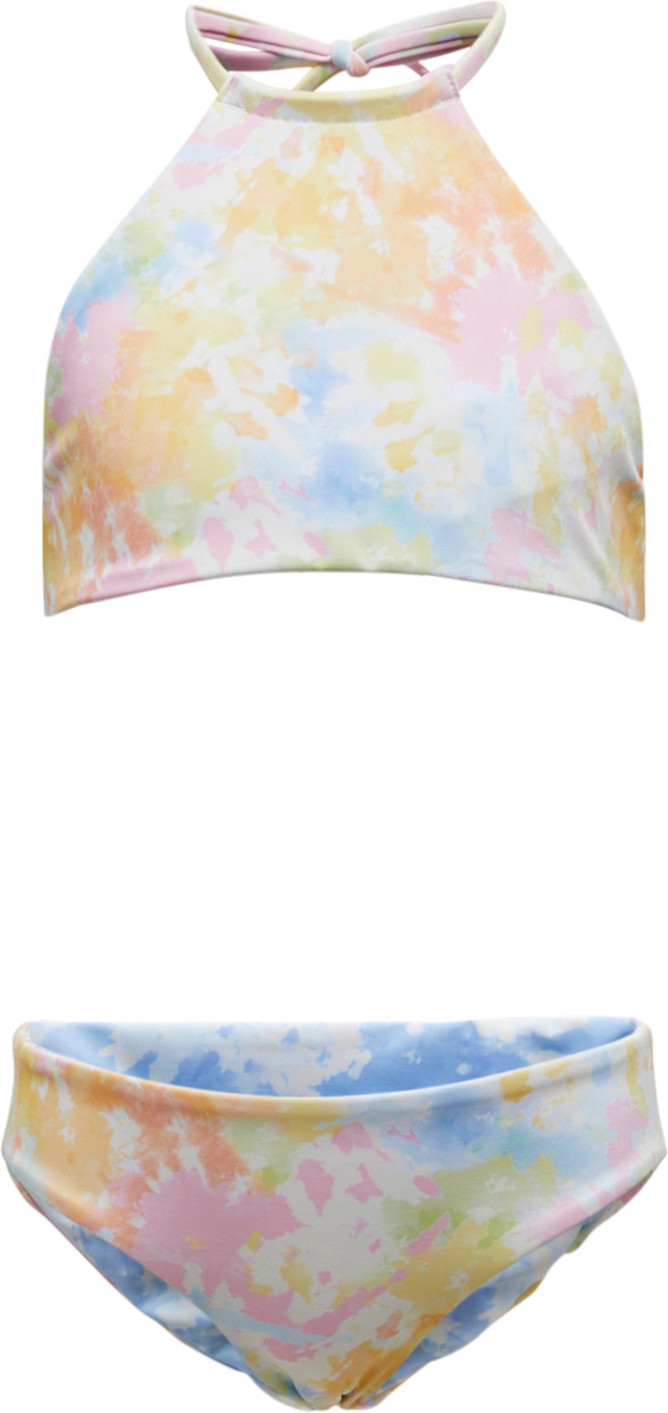 Product gallery image number 1 for product On A Rainbow Reversible High Neck Bikini Set - Girls