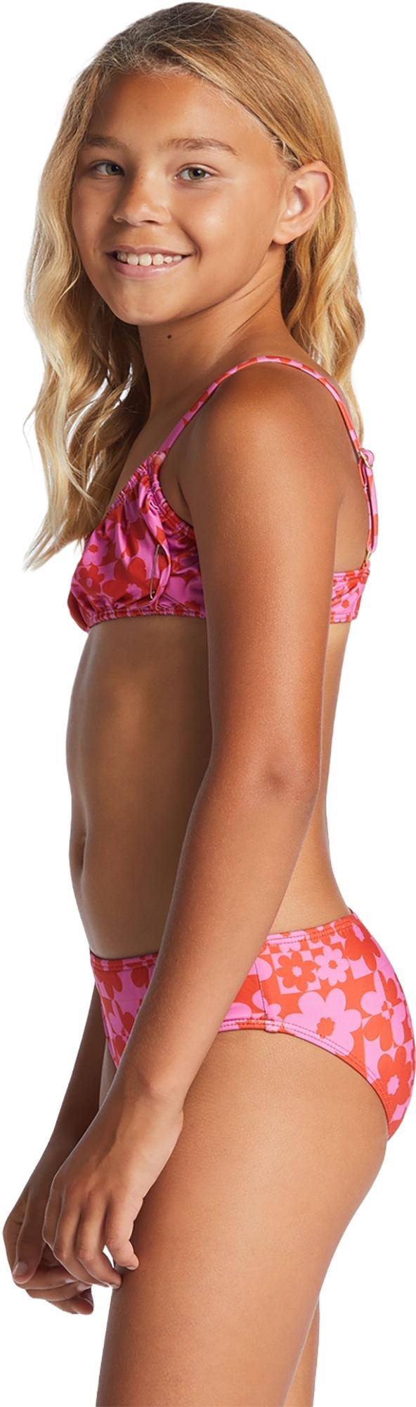 Product gallery image number 4 for product Love Letter Shirred Two Piece Tank Bikini Set - Girls
