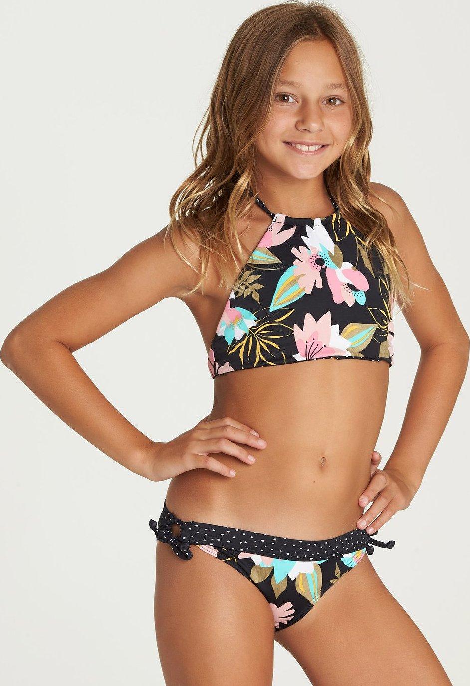 Product gallery image number 1 for product Night Bloom High Neck Bikini Set - Girls