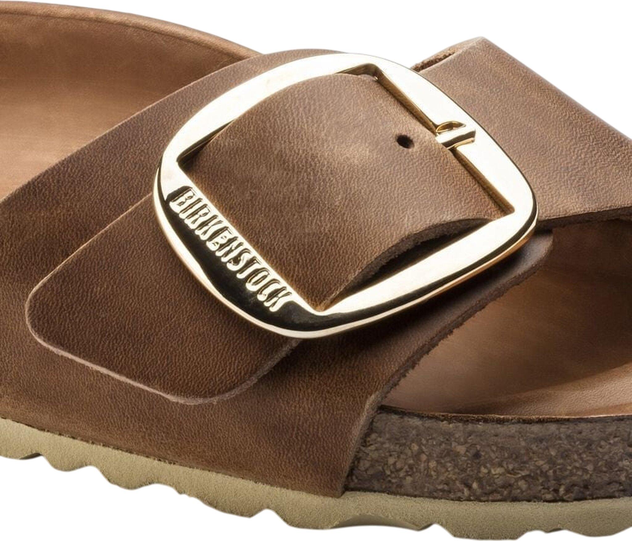 Product gallery image number 3 for product Madrid Big Buckle Oiled Leather Sandals [Narrow] - Women's
