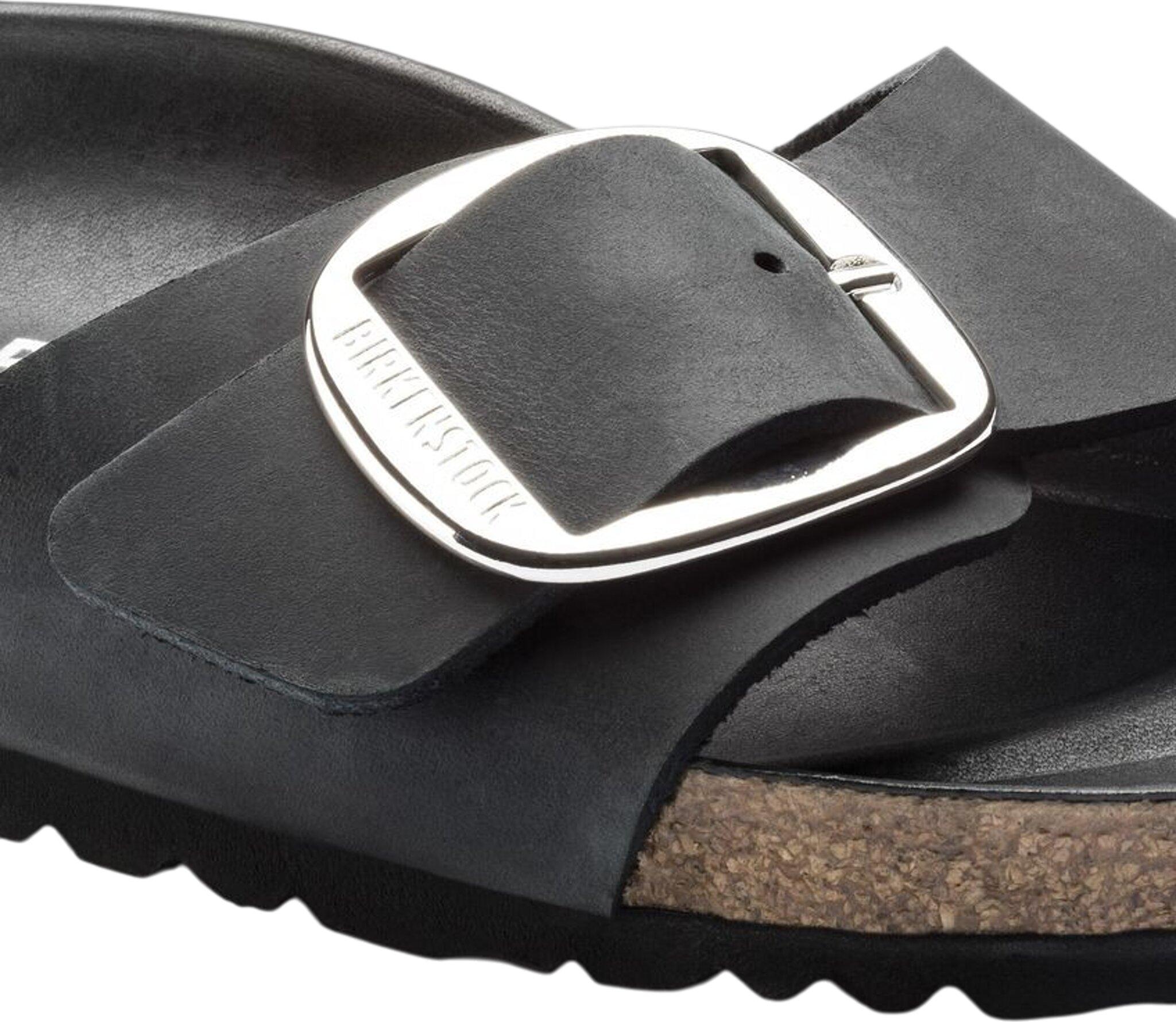 Product gallery image number 3 for product Madrid Big Buckle Oiled Leather Sandals [Narrow] - Women's