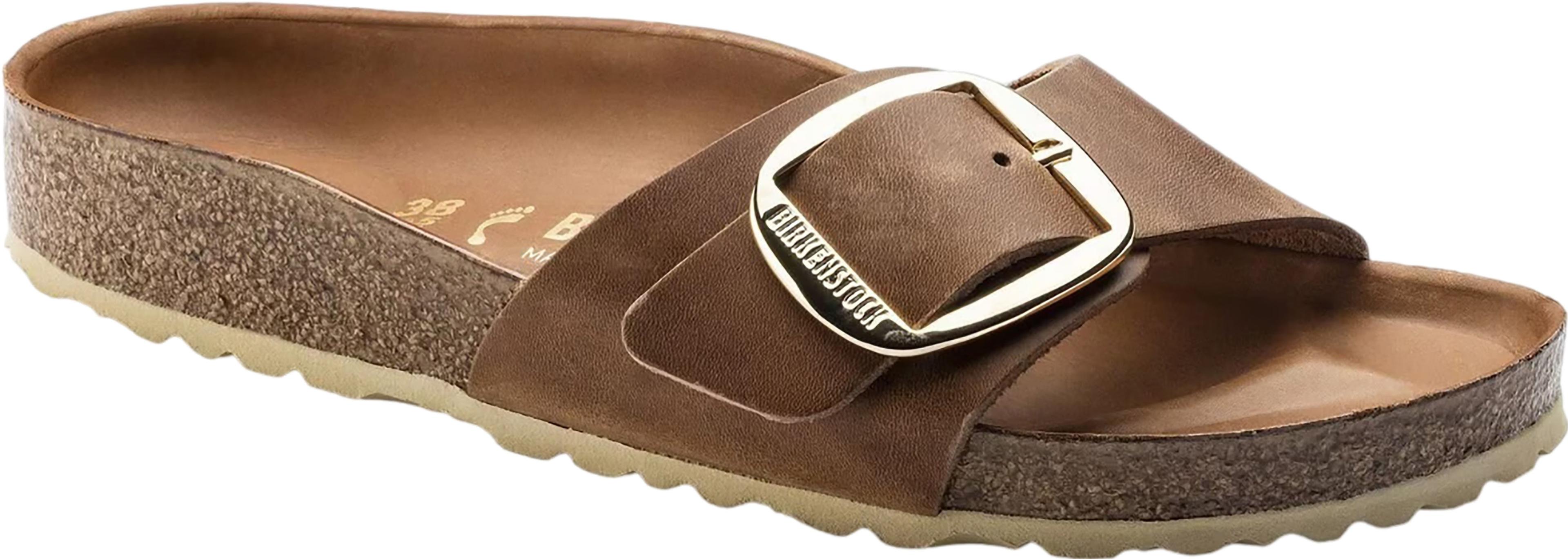 Product gallery image number 7 for product Madrid Big Buckle Oiled Leather Sandals [Narrow] - Women's