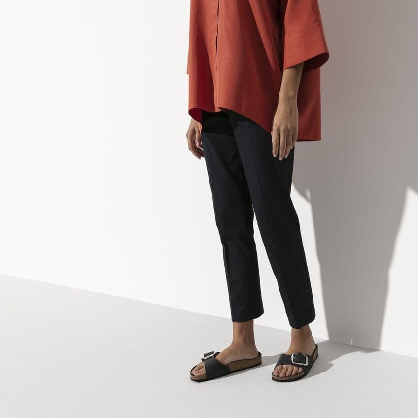 Product gallery image number 6 for product Madrid Big Buckle Oiled Leather Sandals [Narrow] - Women's