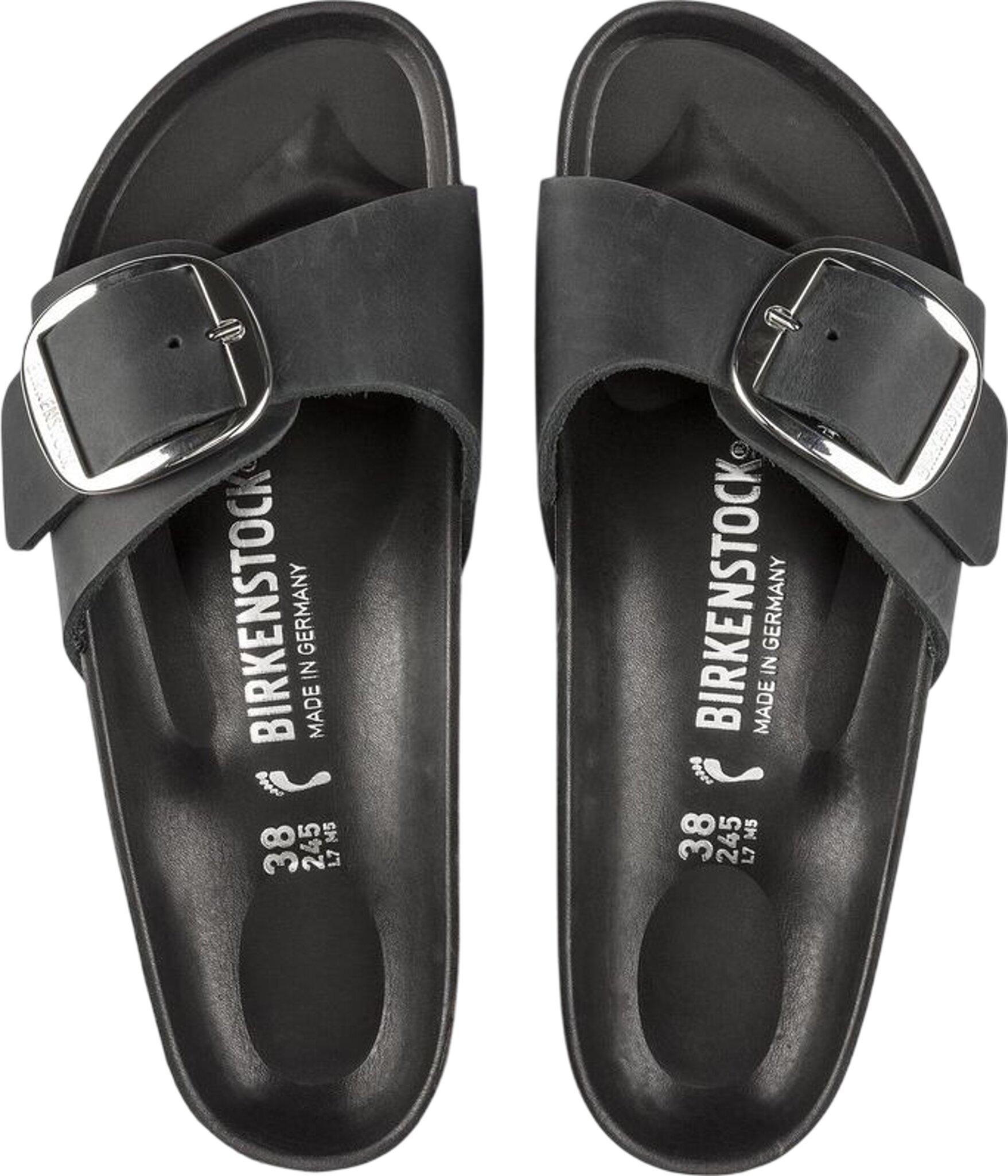 Product gallery image number 8 for product Madrid Big Buckle Oiled Leather Sandals [Narrow] - Women's