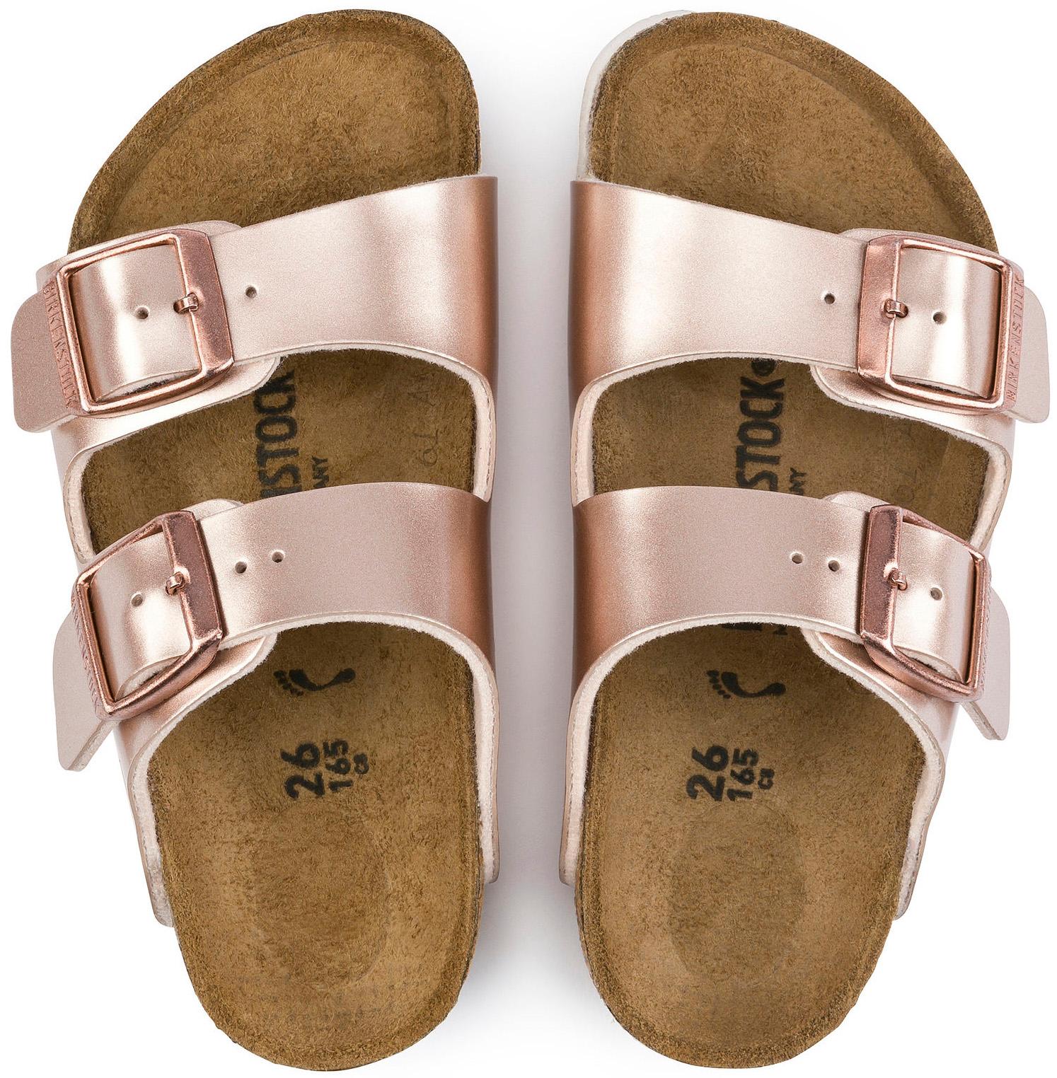 Product gallery image number 5 for product Arizona Birko-Flor Metallic Sandals [Narrow] - Big Kids