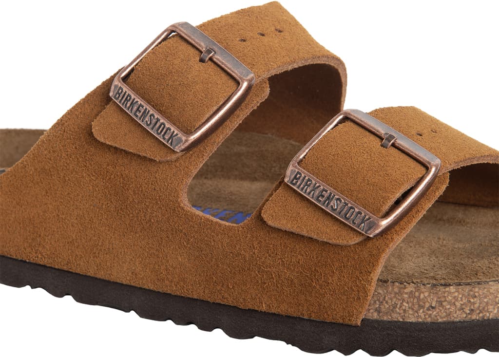 Numéro de l'image de la galerie de produits 3 pour le produit Sandales Arizona Lit de pied souple cuir suède [Étroite] - Femme