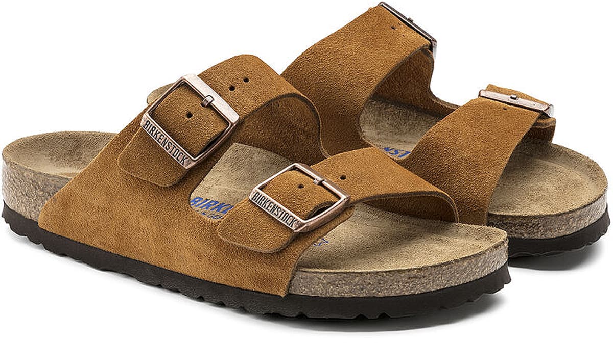 Numéro de l'image de la galerie de produits 5 pour le produit Sandales Arizona Lit de pied souple cuir suède [Étroite] - Femme