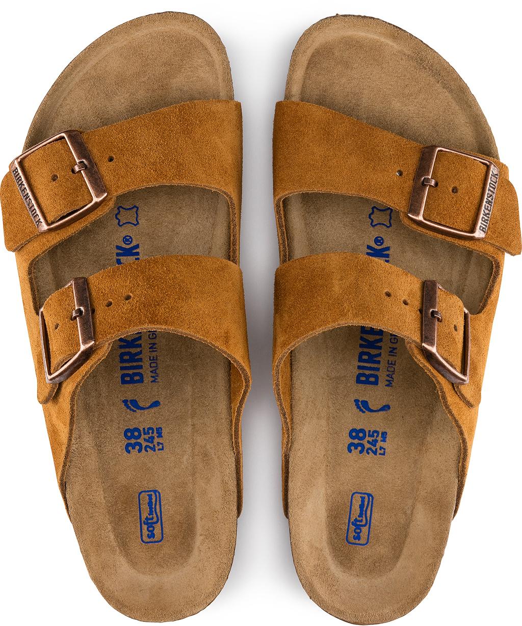 Numéro de l'image de la galerie de produits 7 pour le produit Sandales Arizona Lit de pied souple cuir suède [Étroite] - Femme