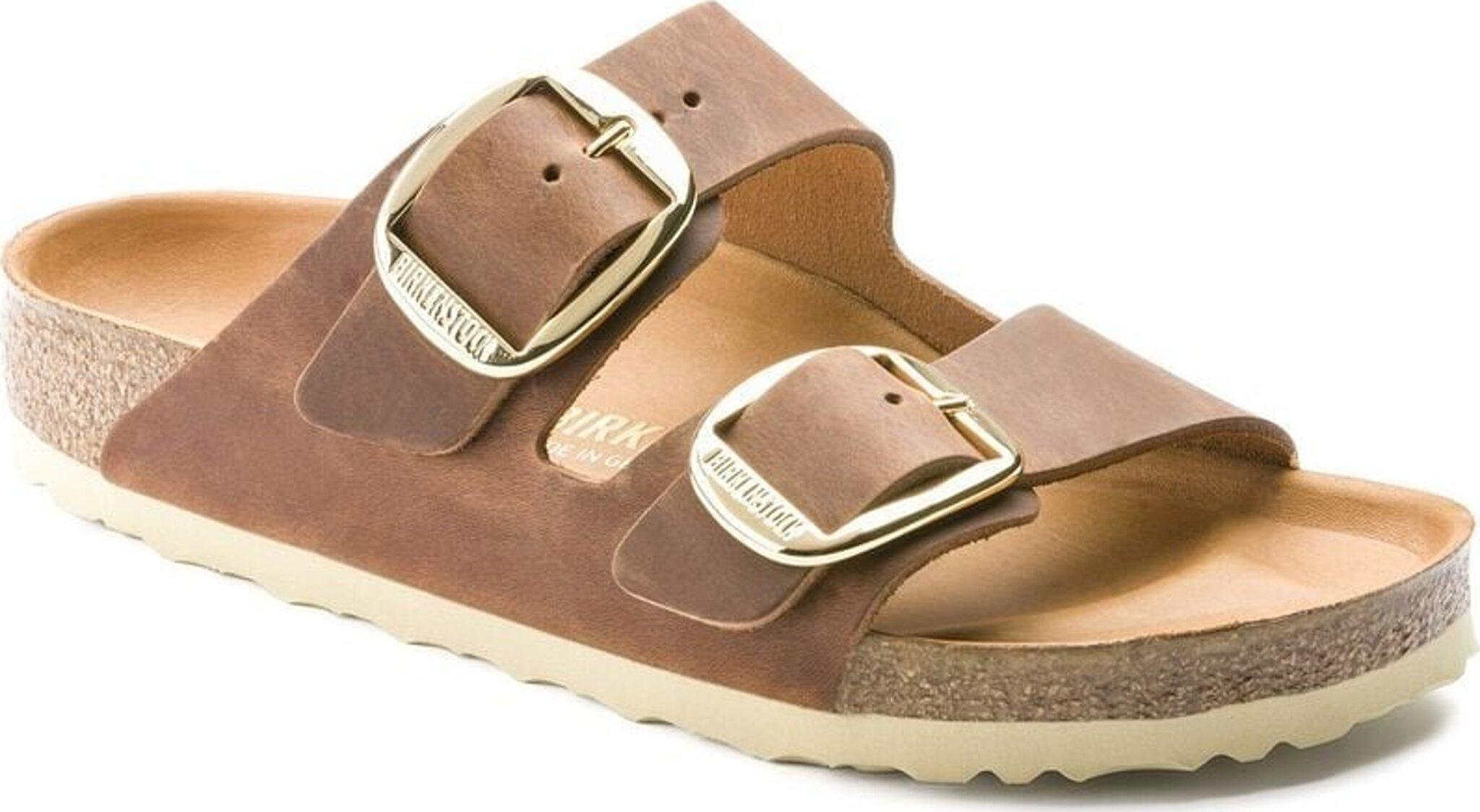 Product gallery image number 2 for product Arizona Big Buckle Oiled Leather Sandals [Narrow] - Women's