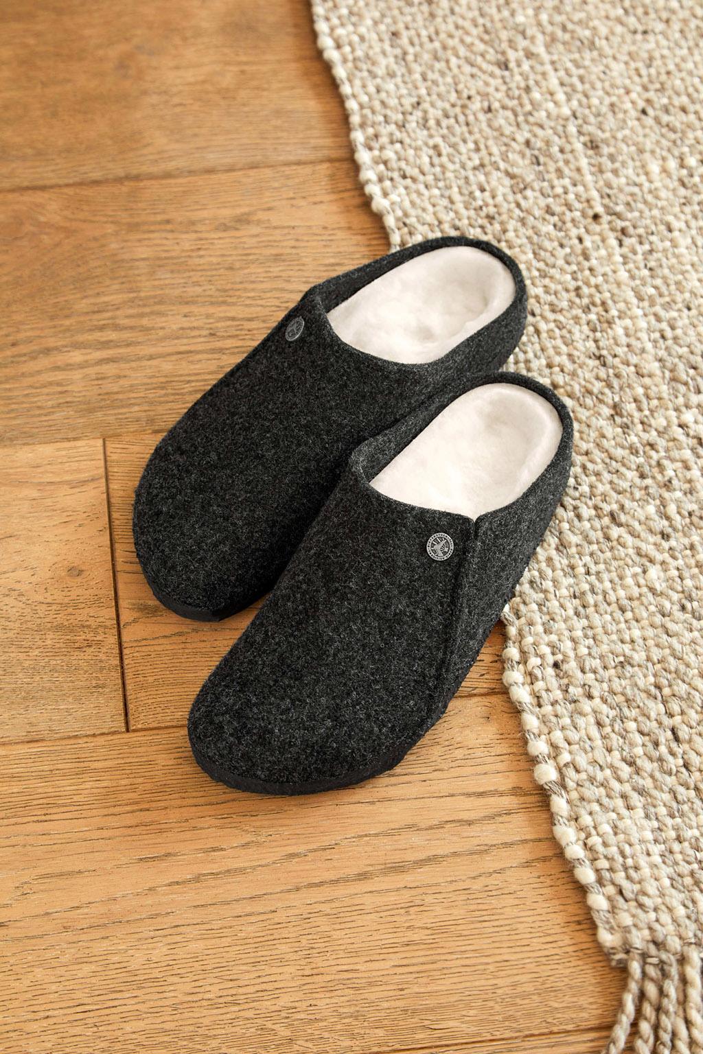 Product gallery image number 4 for product Zermatt Shearling Wool Felt  Slippers [Narrow] - Women's