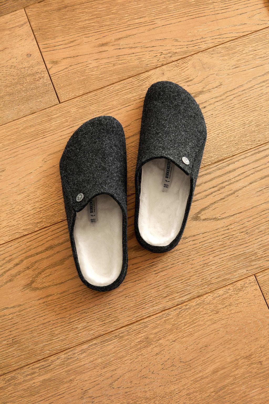 Product gallery image number 5 for product Zermatt Shearling Wool Felt  Slippers [Narrow] - Women's