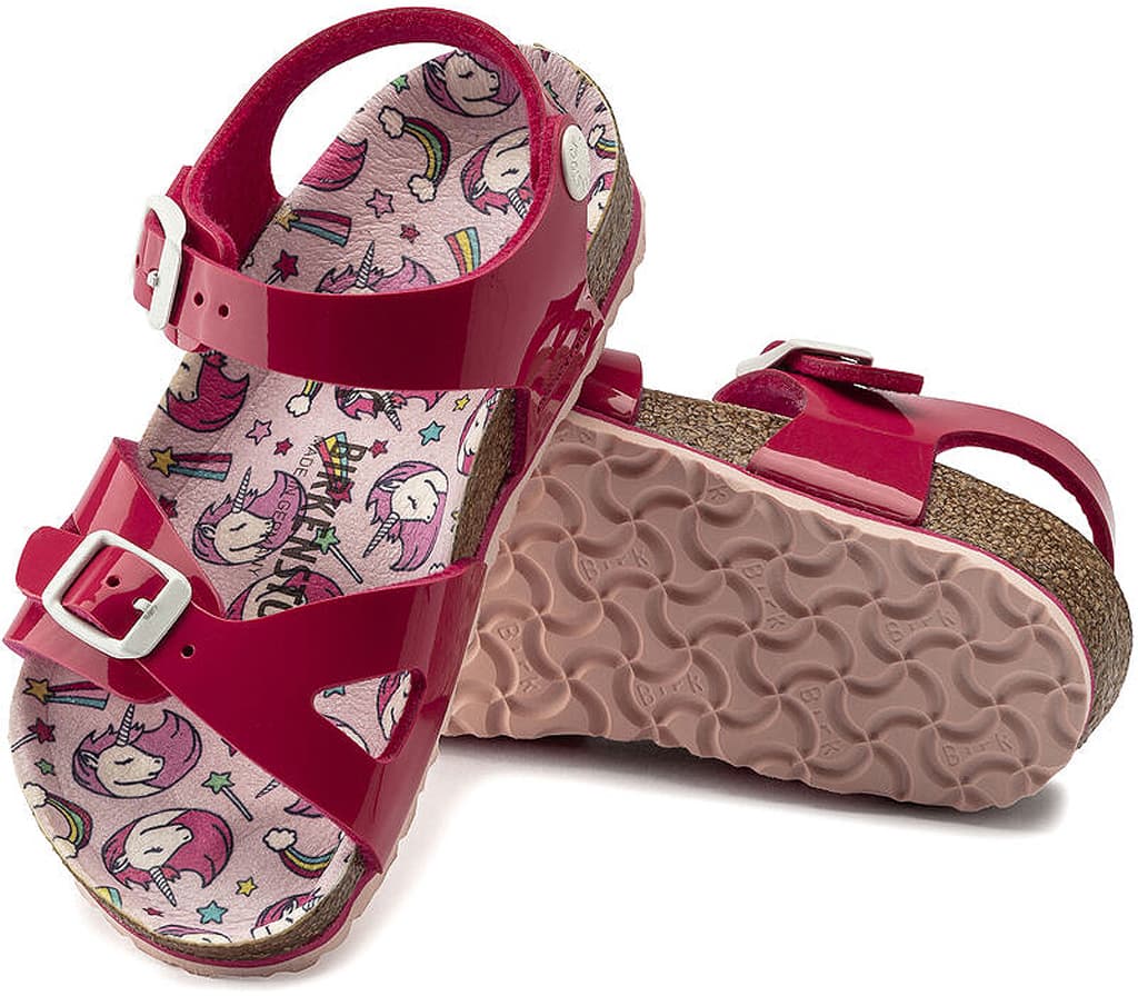 Product gallery image number 3 for product Rio Birko-Flor Patent Sandals [Narrow] - Kids
