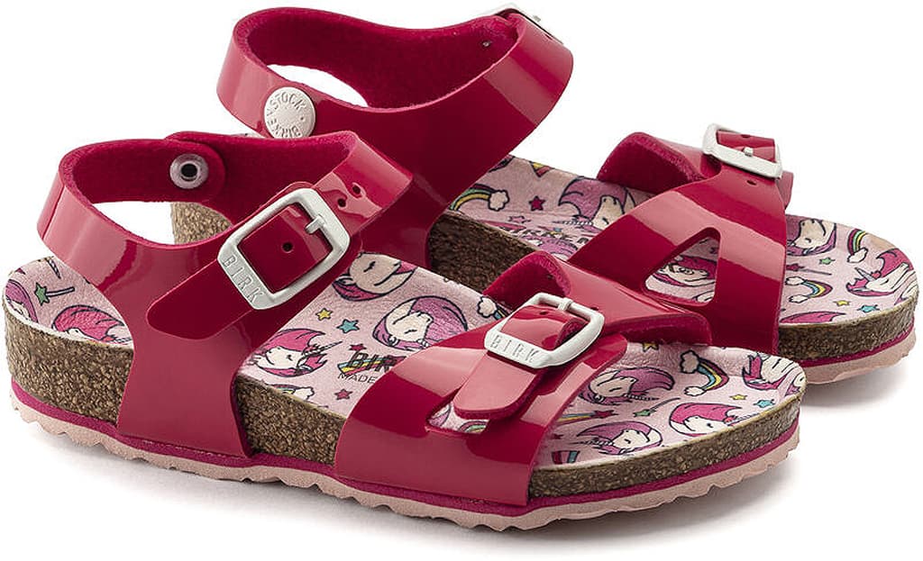 Product gallery image number 2 for product Rio Birko-Flor Patent Sandals [Narrow] - Kids