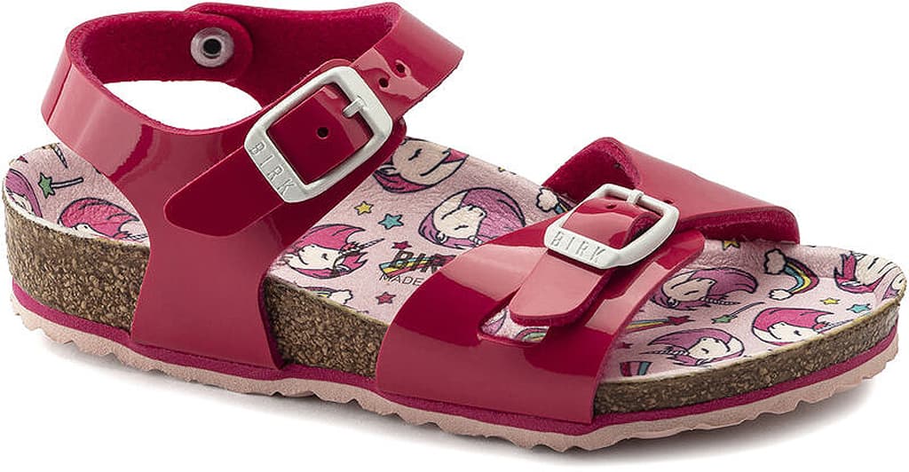 Product gallery image number 1 for product Rio Birko-Flor Patent Sandals [Narrow] - Kids