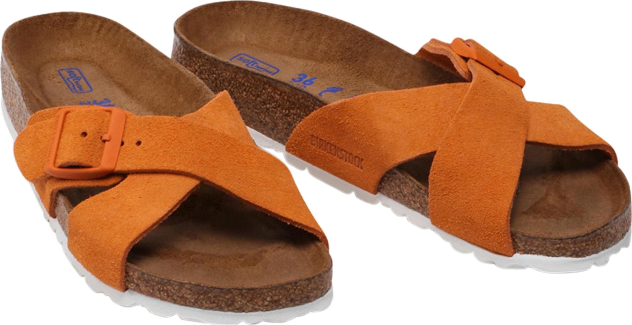 Product gallery image number 2 for product Siena Soft Footbed Suede Leather Sandals [Narrow] - Women's