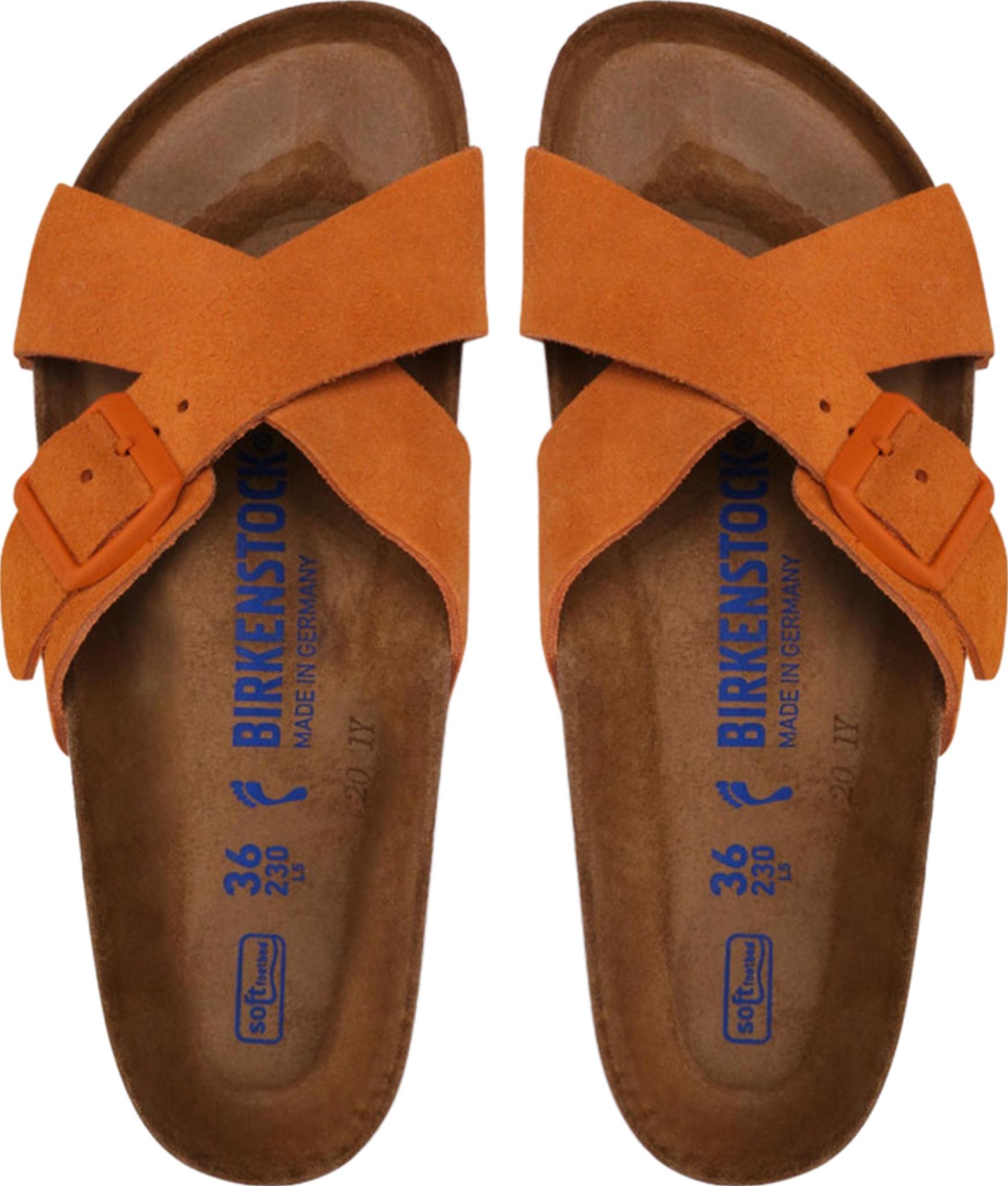 Product gallery image number 4 for product Siena Soft Footbed Suede Leather Sandals [Narrow] - Women's