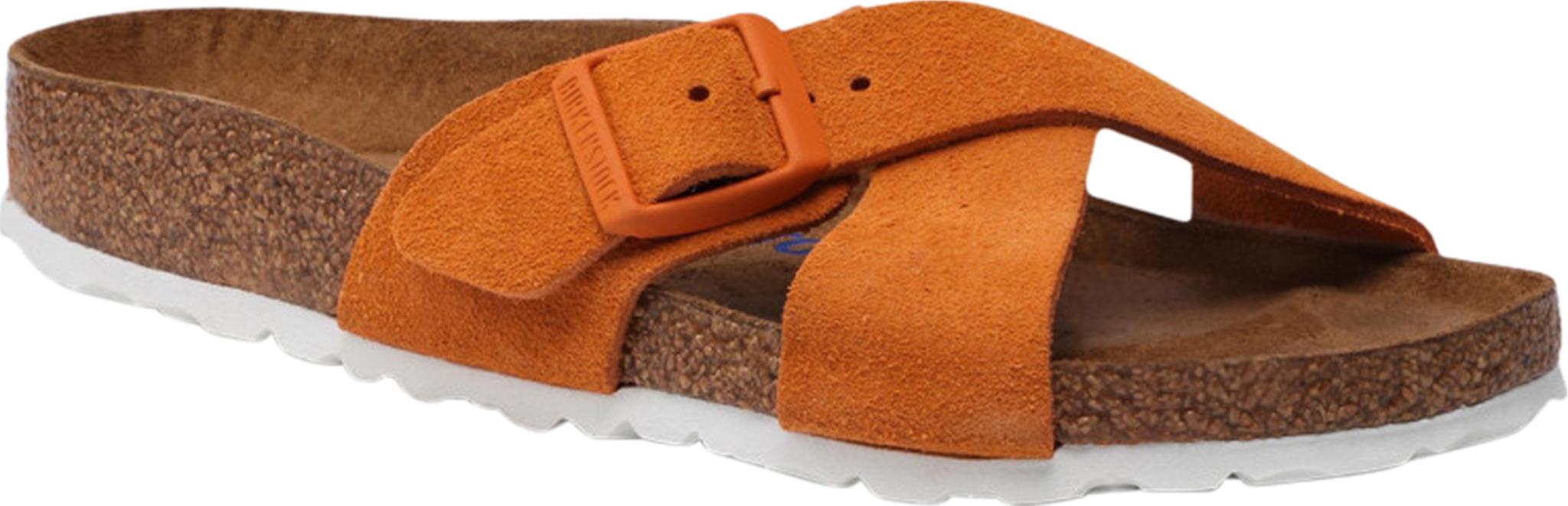 Product gallery image number 1 for product Siena Soft Footbed Suede Leather Sandals [Narrow] - Women's