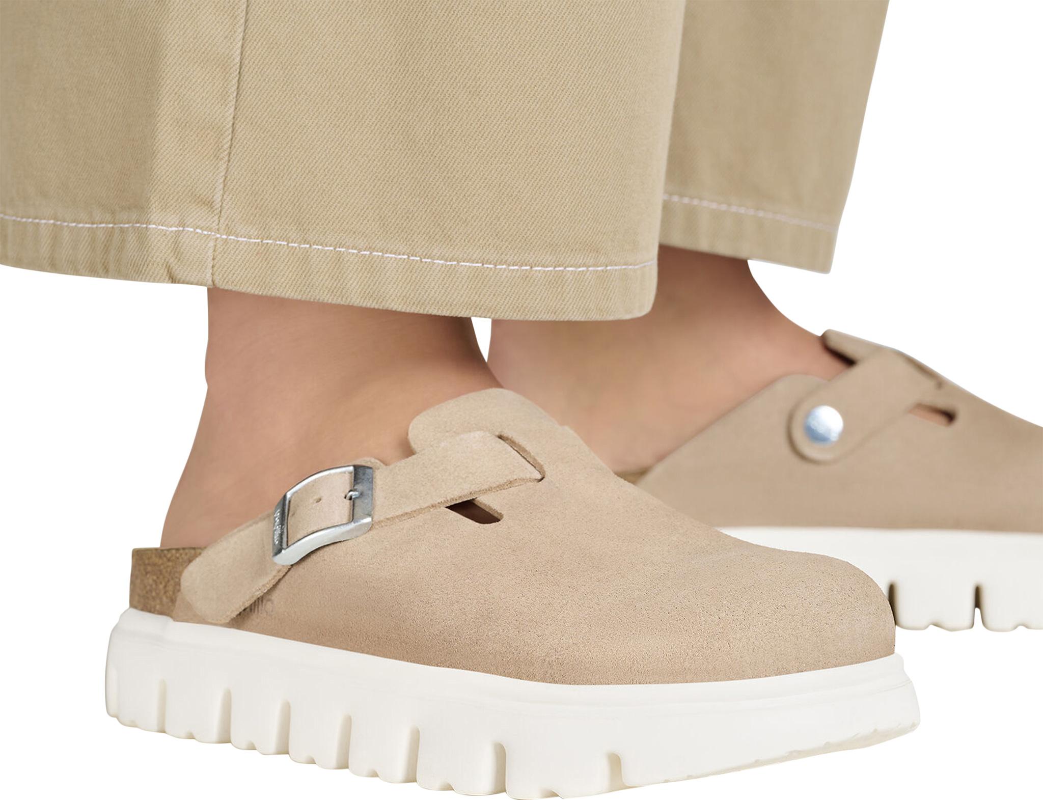 Product gallery image number 2 for product Boston Chunky Suede Clog [Narrow] - Women's