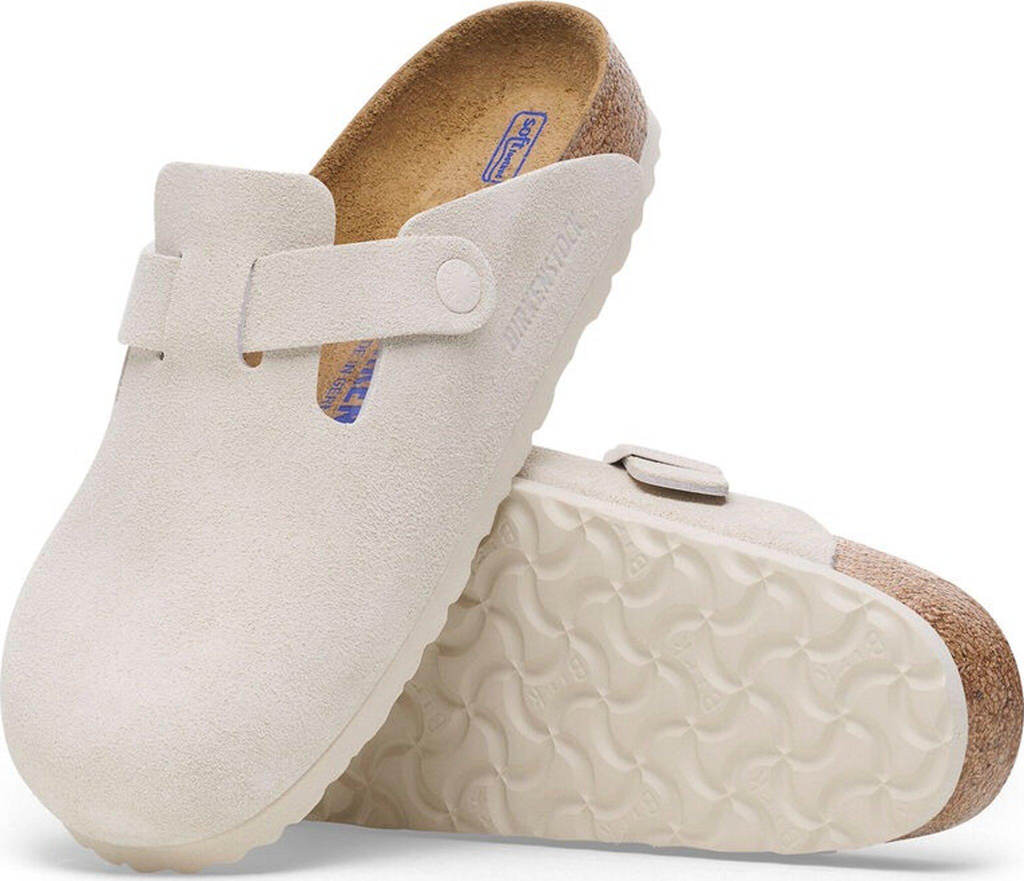 Product gallery image number 3 for product Boston Soft Footbed Suede Leather Sandal [Narrow] - Unisex