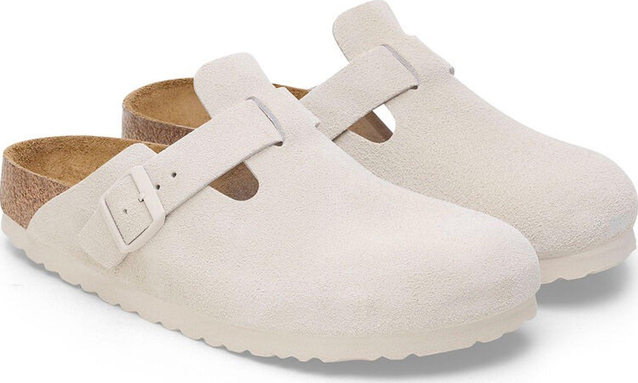 Product gallery image number 4 for product Boston Soft Footbed Suede Leather Sandal [Narrow] - Unisex