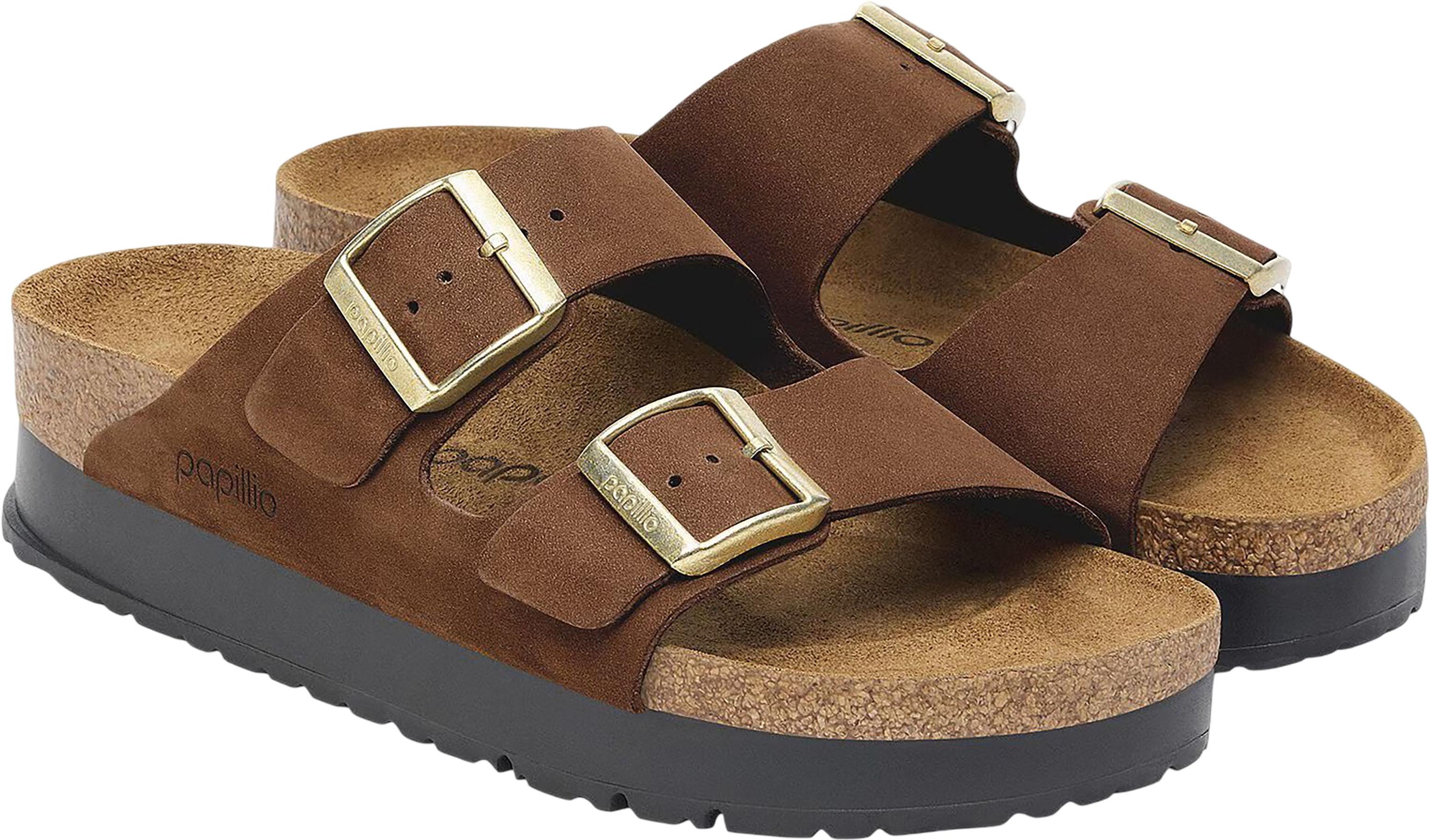 Product gallery image number 3 for product Arizona Flex Platform Nubuck Leather Sandals [Narrow] - Women's