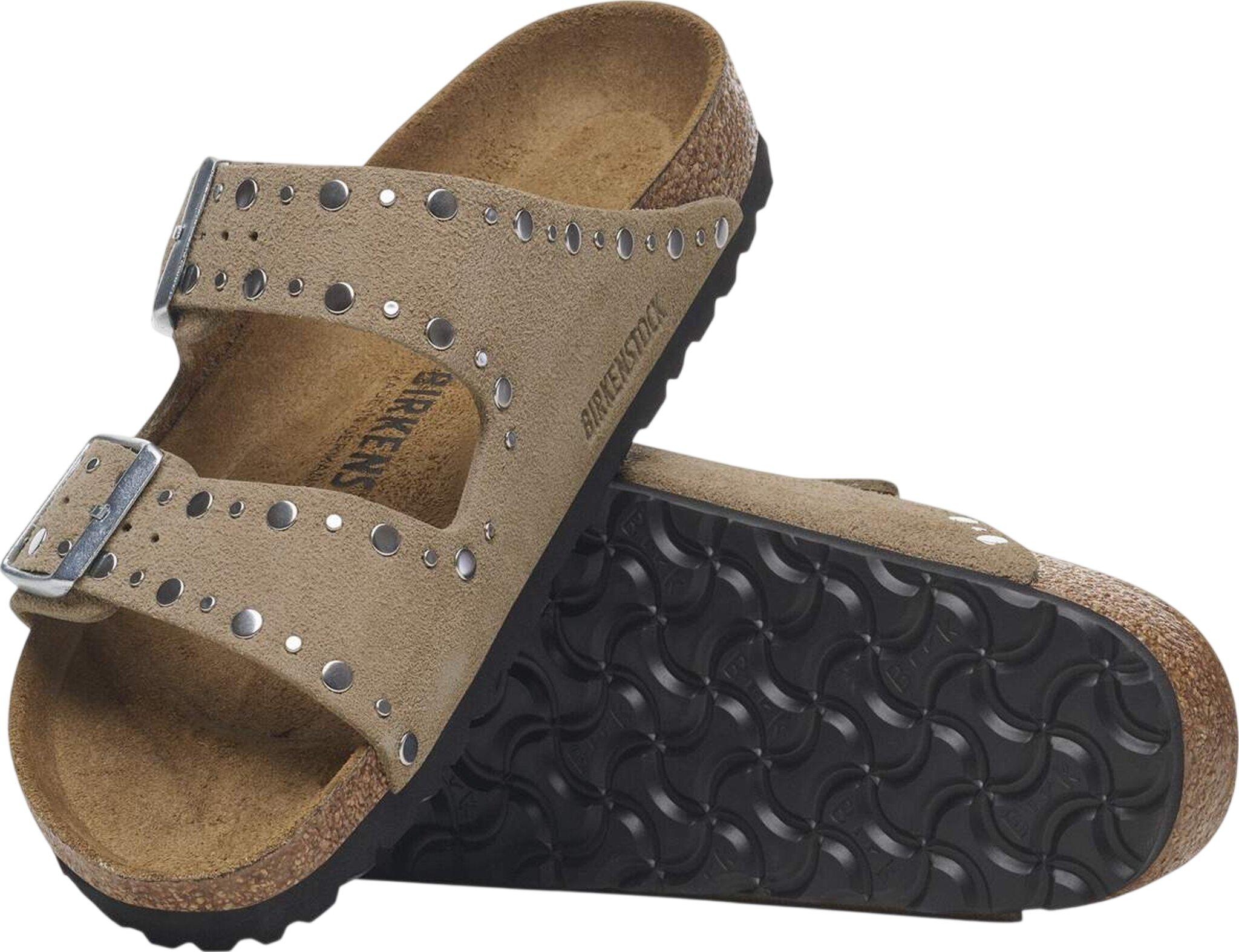 Product gallery image number 3 for product Arizona Rivets Suede Leather Sandals [Regular] - Women's