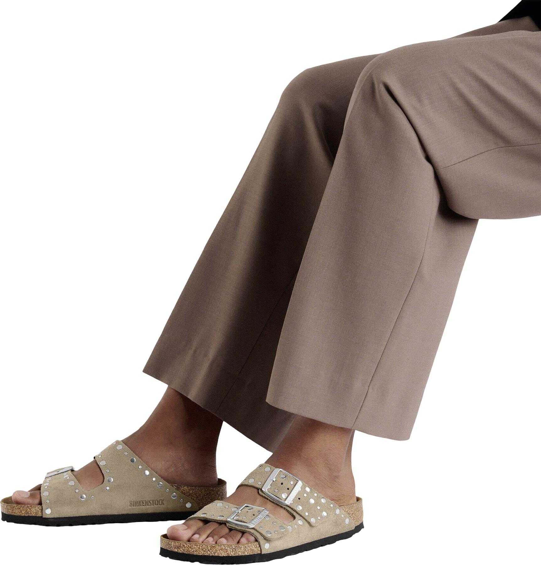 Product gallery image number 7 for product Arizona Rivets Suede Leather Sandals [Regular] - Women's