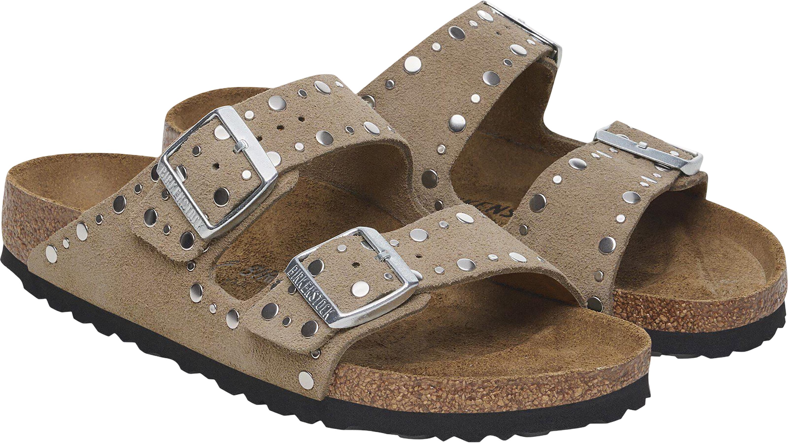 Product gallery image number 9 for product Arizona Rivets Suede Leather Sandals [Regular] - Women's