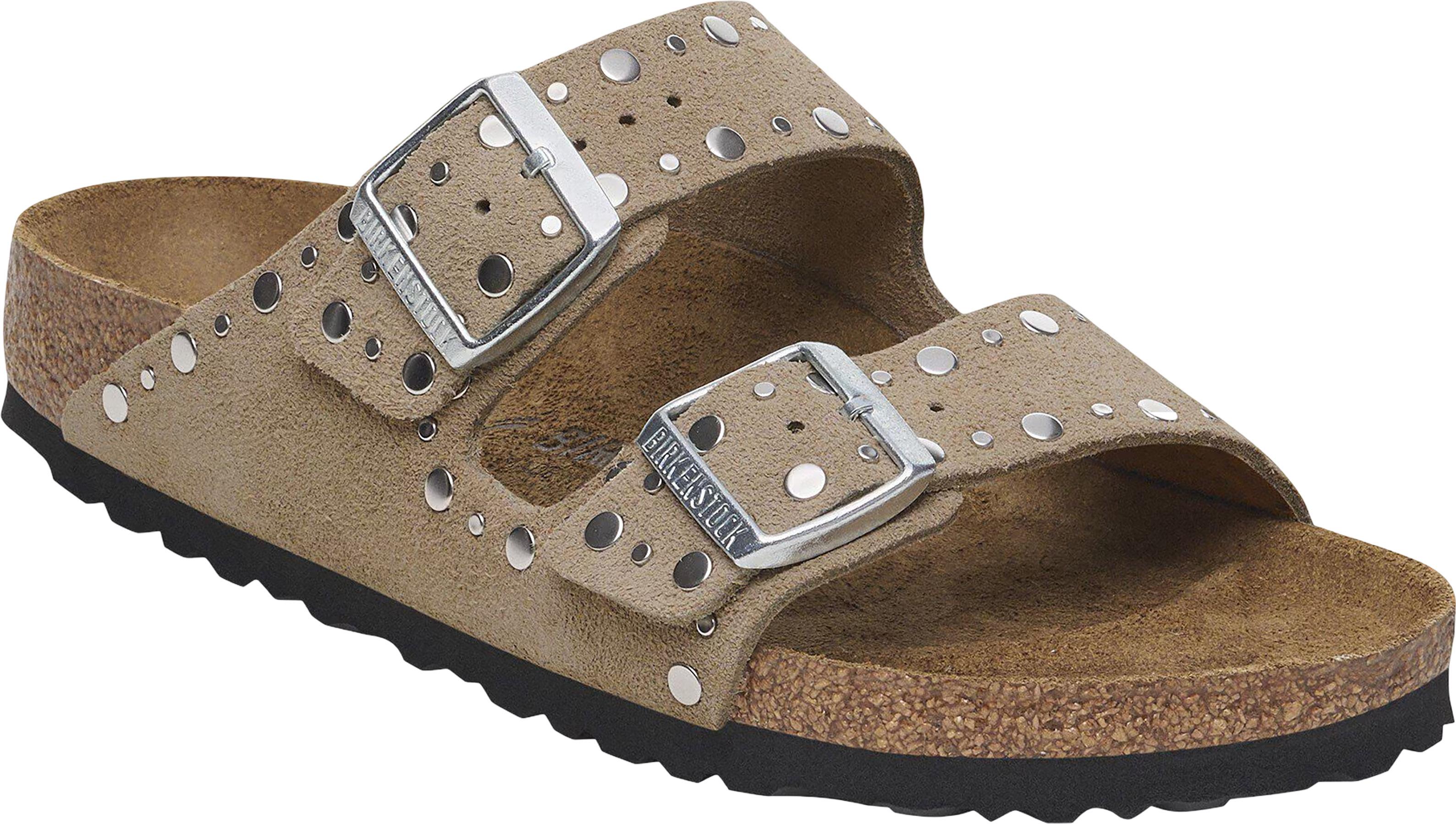 Product gallery image number 2 for product Arizona Rivets Suede Leather Sandals [Regular] - Women's