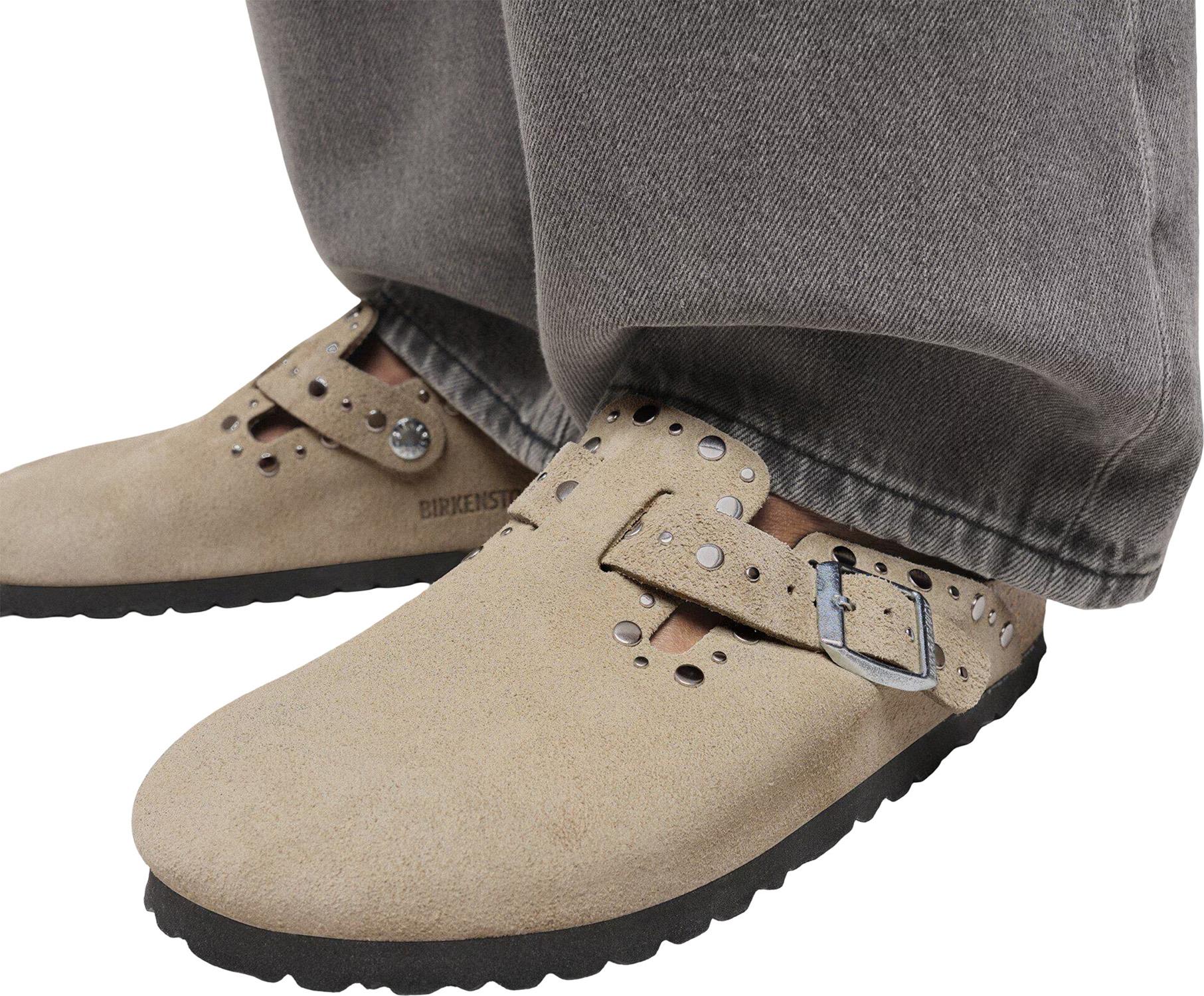 Numéro de l'image de la galerie de produits 2 pour le produit Sabot en cuir suède Boston Rivets [Étroite] - Femme