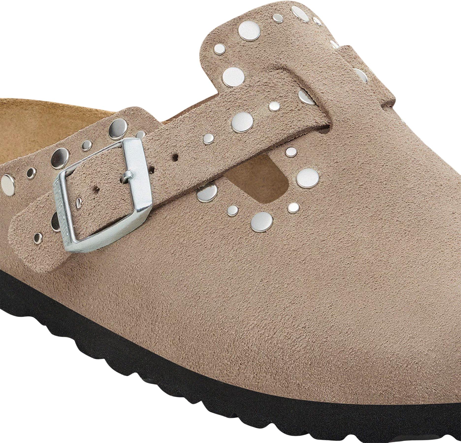 Numéro de l'image de la galerie de produits 3 pour le produit Sabot en cuir suède Boston Rivets [Étroite] - Femme