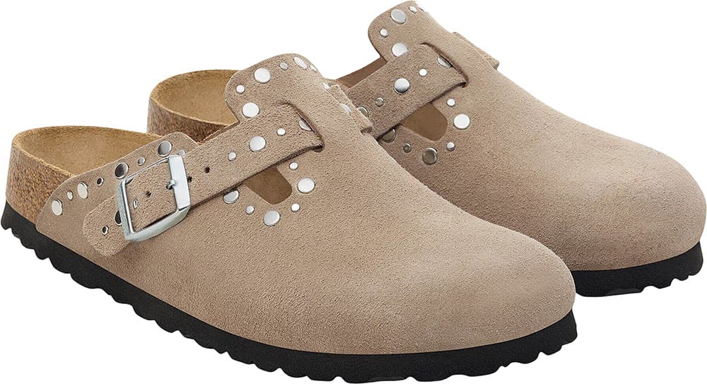 Numéro de l'image de la galerie de produits 7 pour le produit Sabot en cuir suède Boston Rivets [Étroite] - Femme