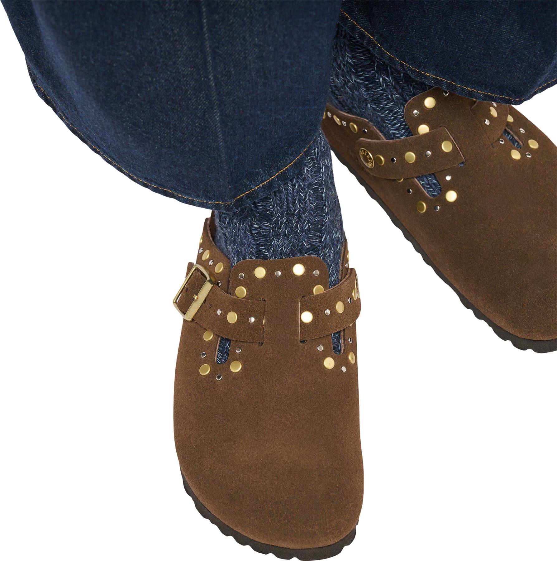 Numéro de l'image de la galerie de produits 6 pour le produit Sabot en cuir suède Boston Rivets [Étroite] - Femme