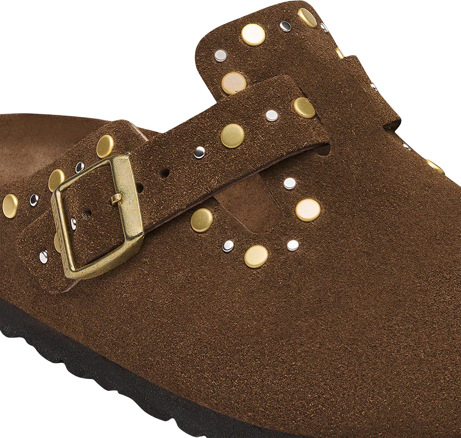 Numéro de l'image de la galerie de produits 7 pour le produit Sabot en cuir suède Boston Rivets [Étroite] - Femme