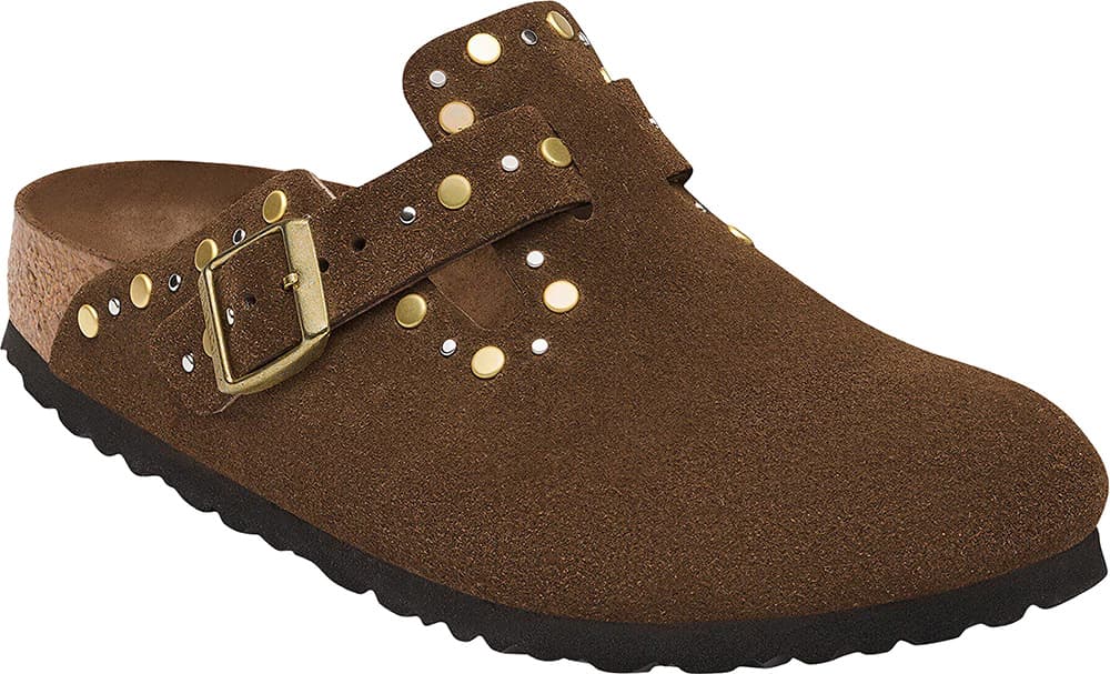 Numéro de l'image de la galerie de produits 8 pour le produit Sabot en cuir suède Boston Rivets [Étroite] - Femme
