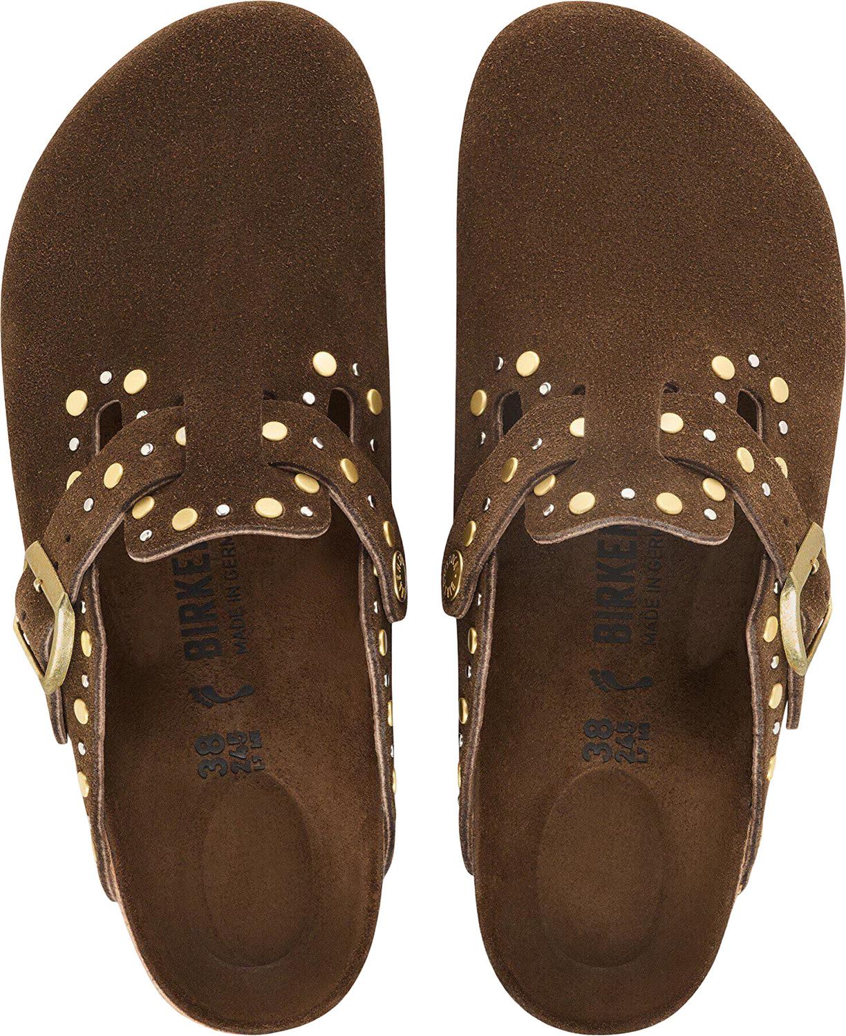 Numéro de l'image de la galerie de produits 3 pour le produit Sabot en cuir suède Boston Rivets [Étroite] - Femme