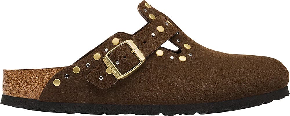 Image de produit pour Sabot en cuir suède Boston Rivets [Étroite] - Femme