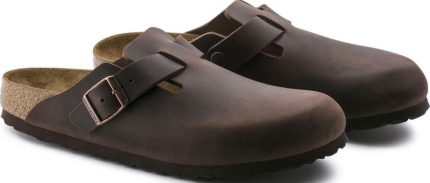 Product gallery image number 4 for product Boston Soft Footbed Oiled Leather Mules - Unisex