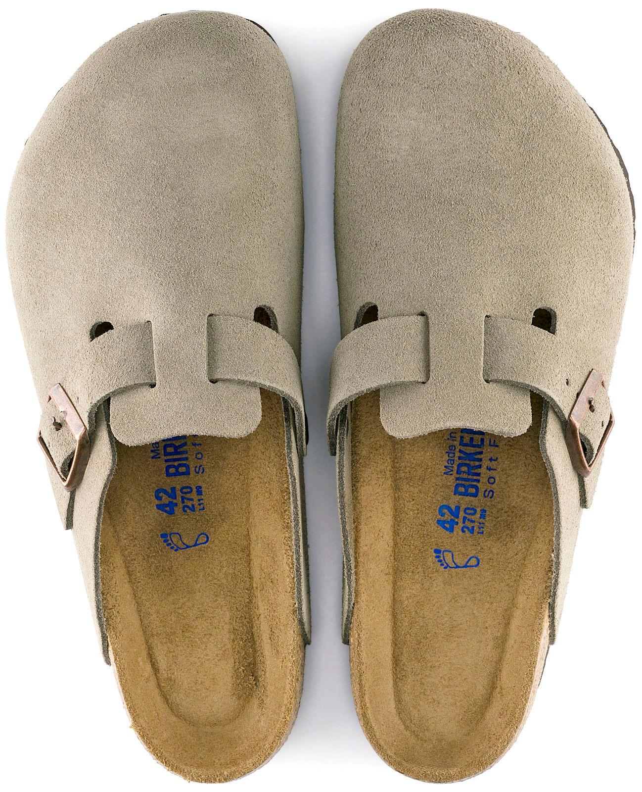 Product gallery image number 7 for product Boston Soft Footbed Suede Core Leather Mules - Unisex