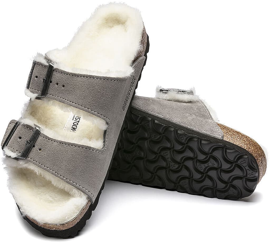 Product gallery image number 2 for product Arizona Shearling Suede Leather Sandals [Narrow] - Unisex