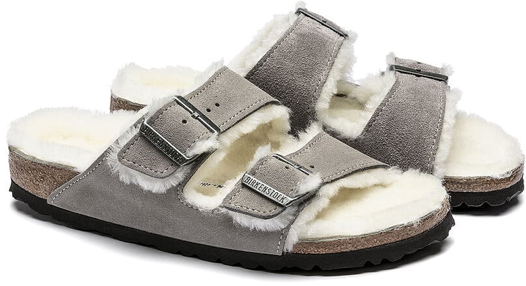 Product gallery image number 6 for product Arizona Shearling Suede Leather Sandals [Narrow] - Unisex