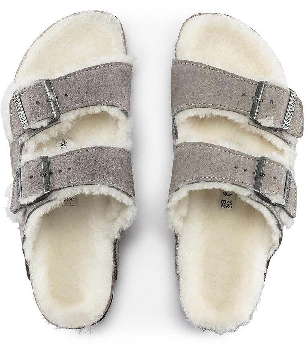 Product gallery image number 7 for product Arizona Shearling Suede Leather Sandals [Narrow] - Unisex